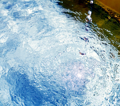 山の清水を使用した水風呂